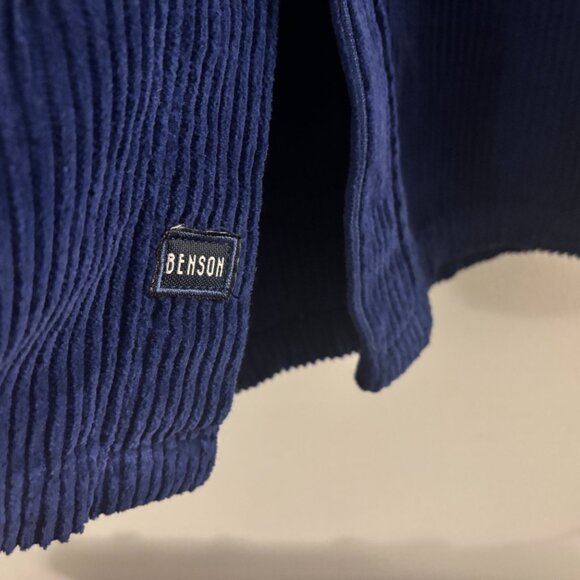 Benson Corduroy Blue Snap Button Overshirt Shirt Jacket - Small - Picture 16 of 16